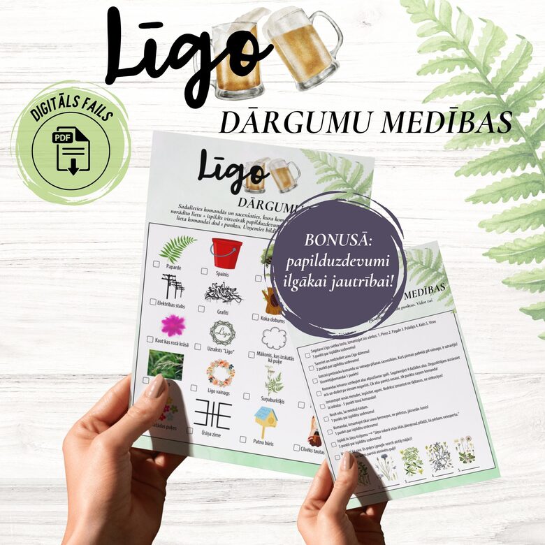 Spēle "Līgo dārgumu medības", digitāls PDF fails